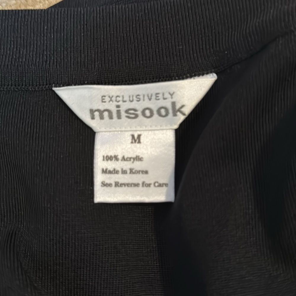 Vintage Exclusively Misook Solid Black Pencil Ski… - image 6